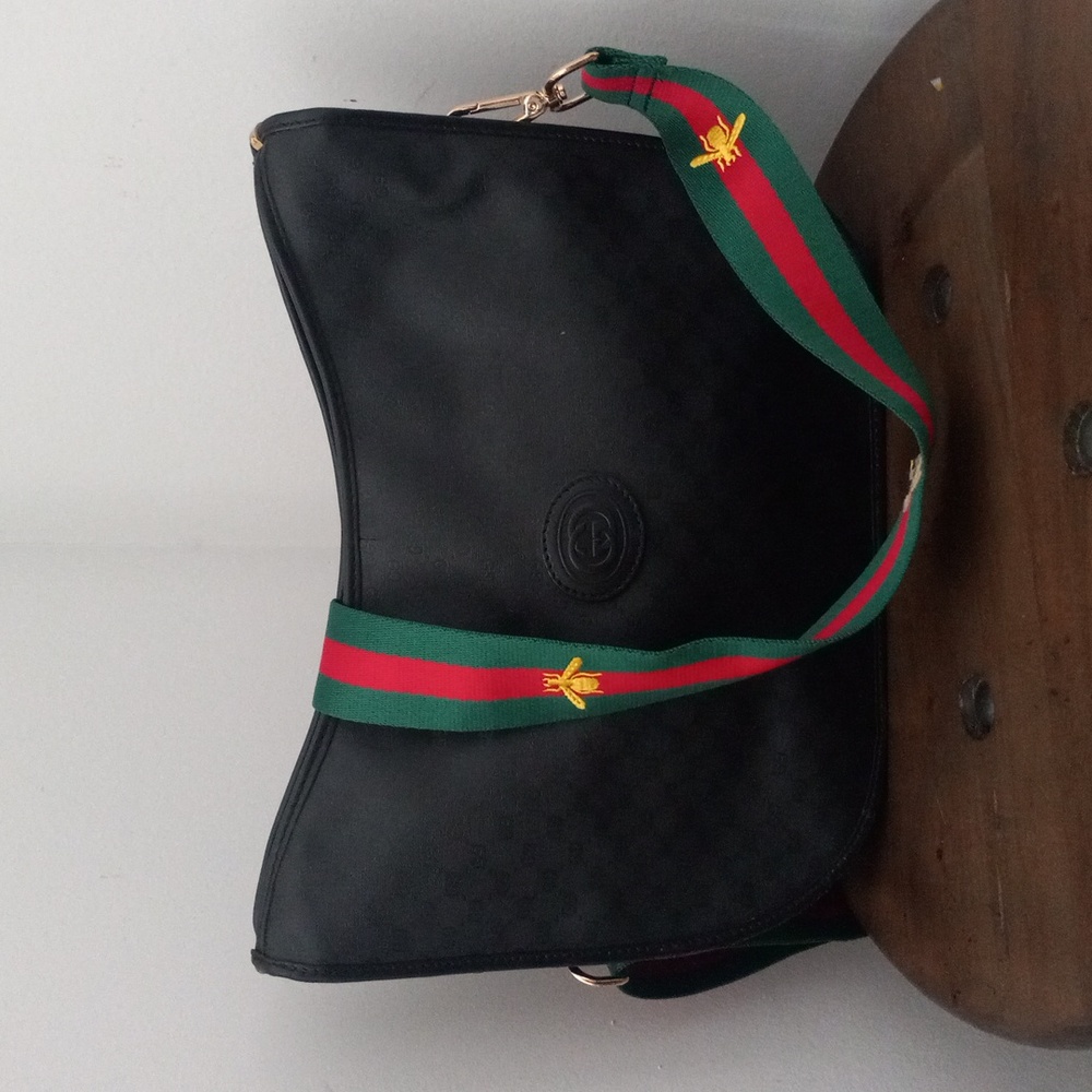Authentic Vintage Gucci Interlocking GG Monogram Micro Guccissima Web Hobo Bag - Picture 2 of 10
